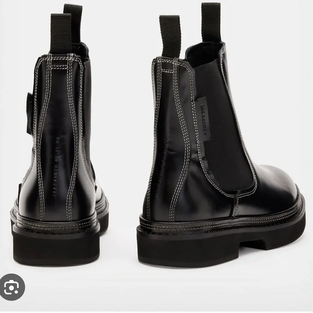 All Saints Mens Jude Chelsea Boots in Black Size US 8 EU 41 NEW